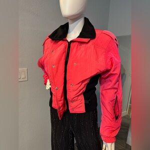 Vintage NILS Hot Pink Retro Ski Jacket - Size 8 - Vibrant Après-Ski Style